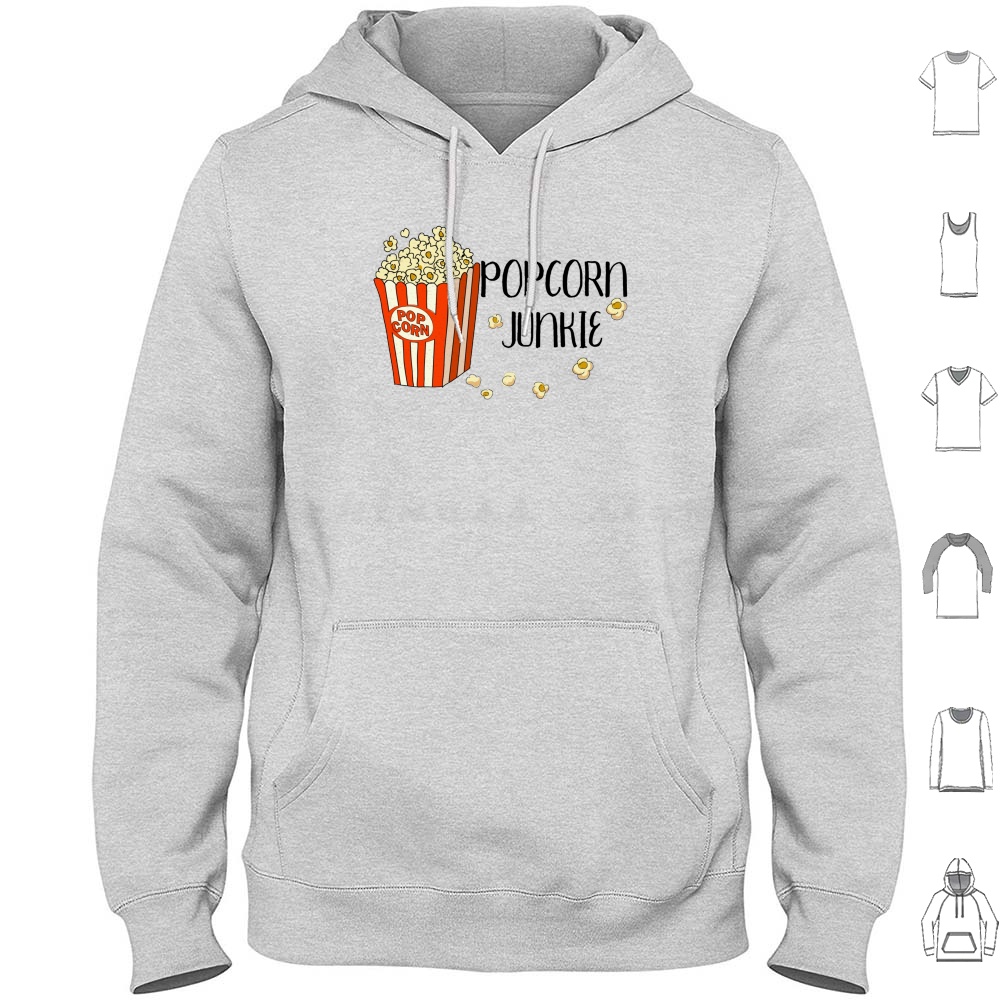 Food Lovers Snacks - Funny Popcorn Junkie Hoodies Long Sleeve