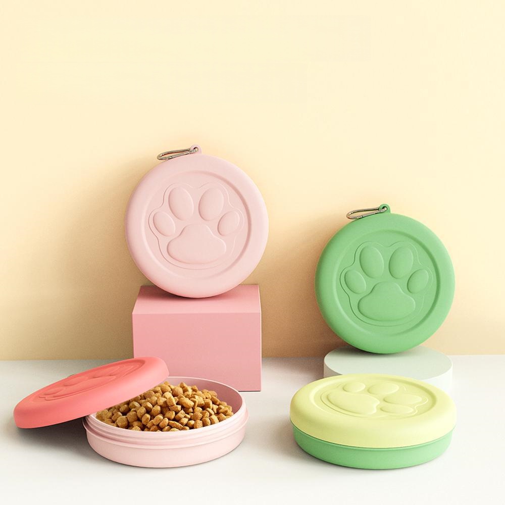 Food Snacks For Hiking - 2-in-1 Outdoor Travel Pet Bowl Silicone