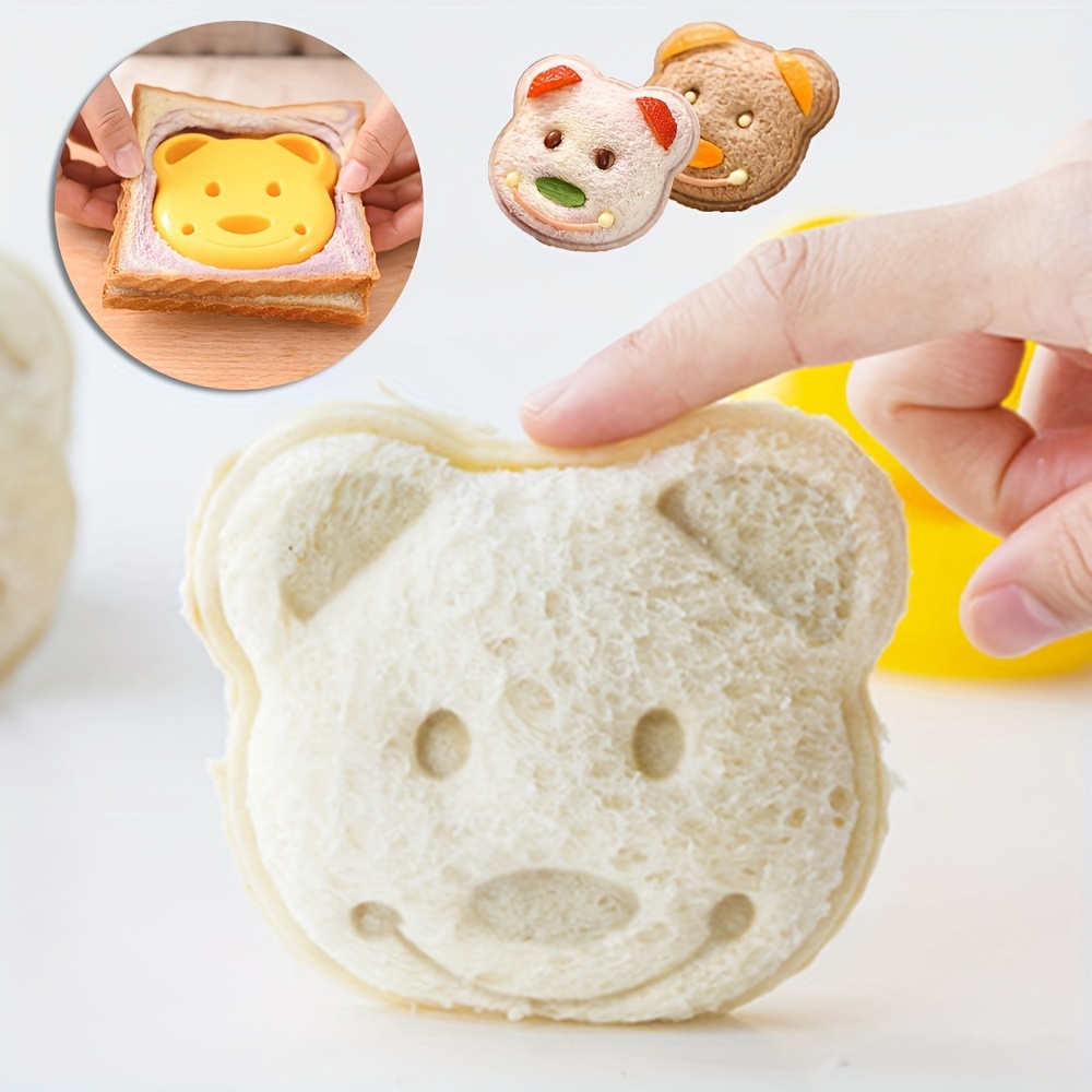 Food Snacks To Make - 1pcs Single cartoon bear shaped sandwich