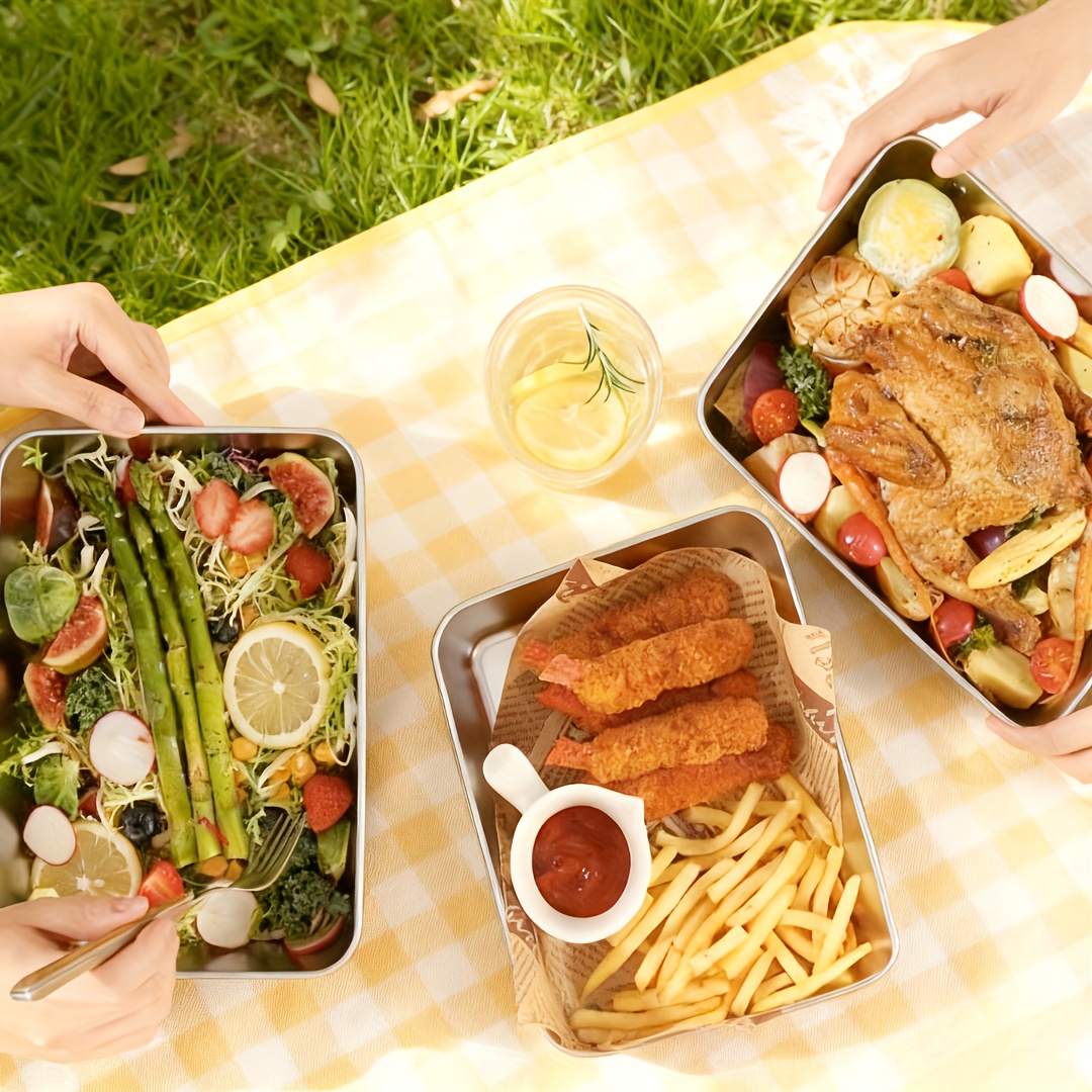 Food Snacks For Hiking - 10-Piece Stainless Steel Food Storage Containers