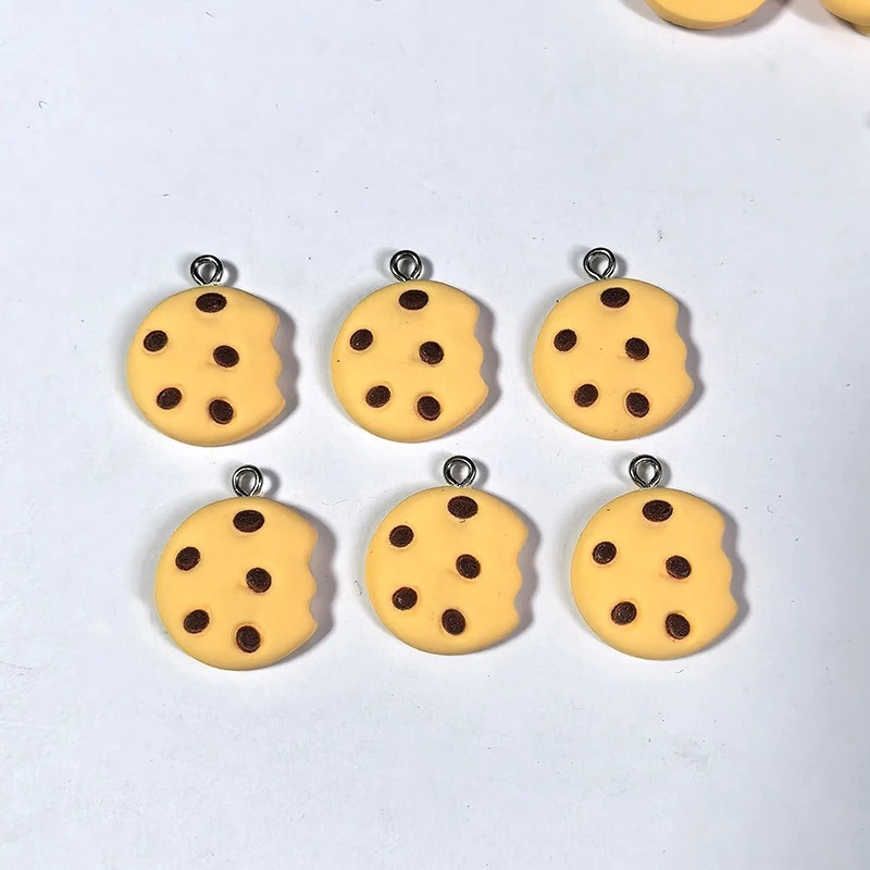 Food Snacks To Make - 10Pcs Simulation Cookies Resin Charms Cute