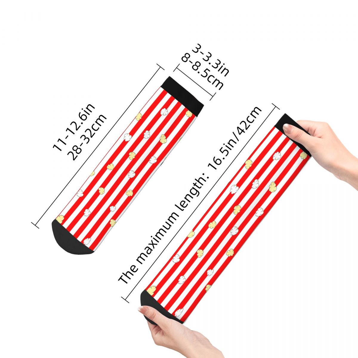 Cute Popcorn Striped Socks Sof - Food Lovers Snacks 리뷰 및 가격