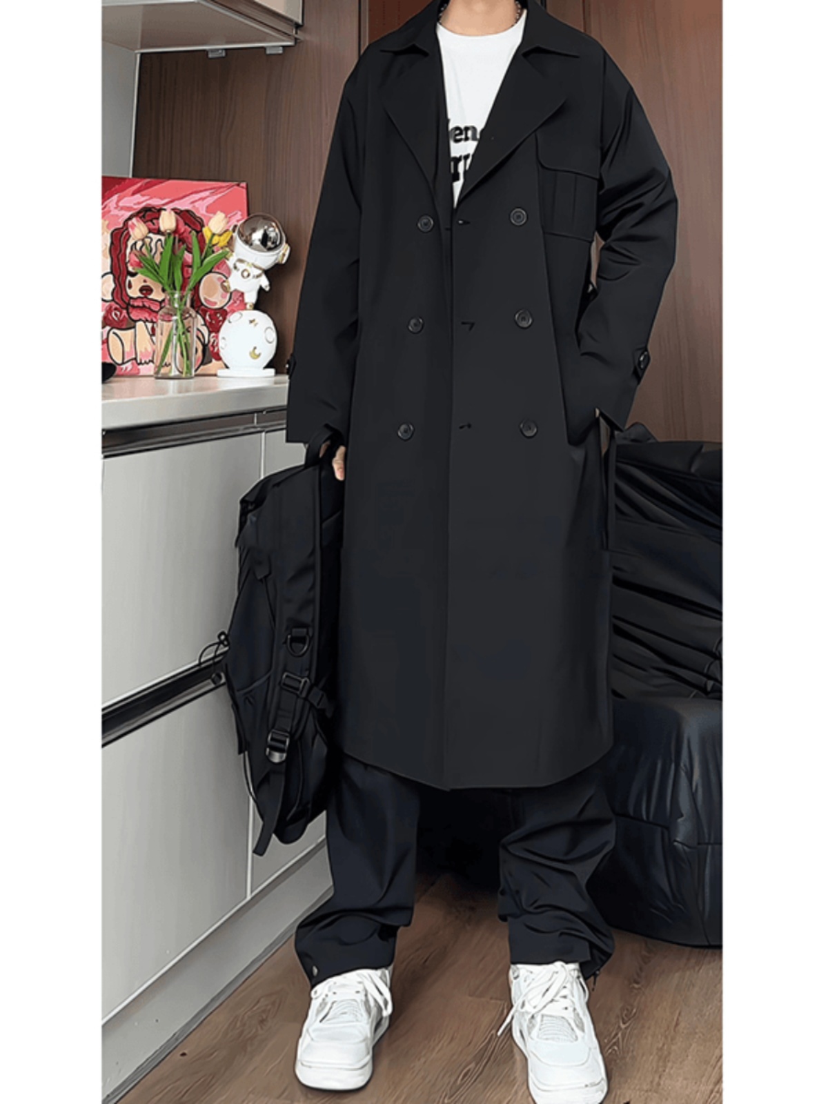 Trench Fur Coat Mens Cashew Kn - Food Snacks For Hiking 리뷰 및 가격